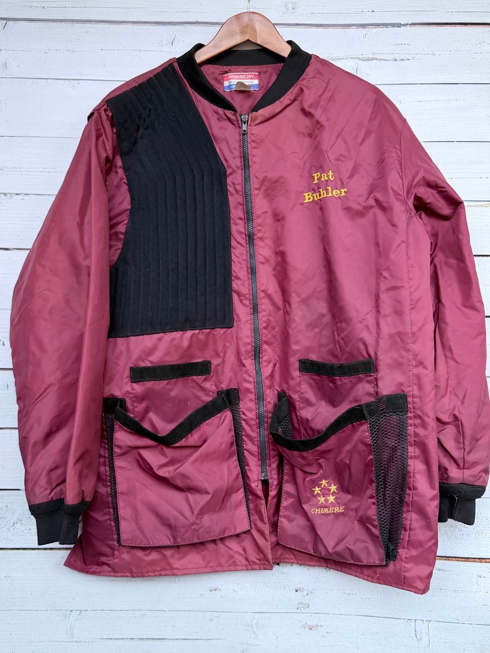Vintage Chimere Inc. Padded Shooting Jacket Skeet Hunting Coat Made in USA Large